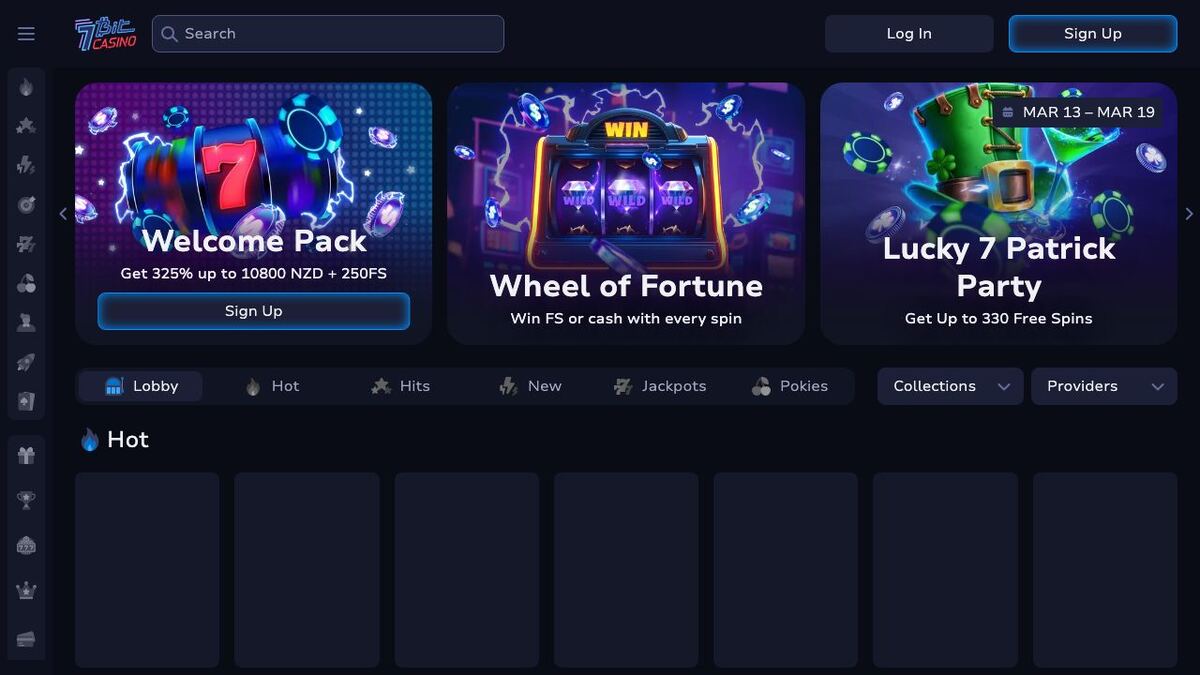 7Bit Casino homepage preview